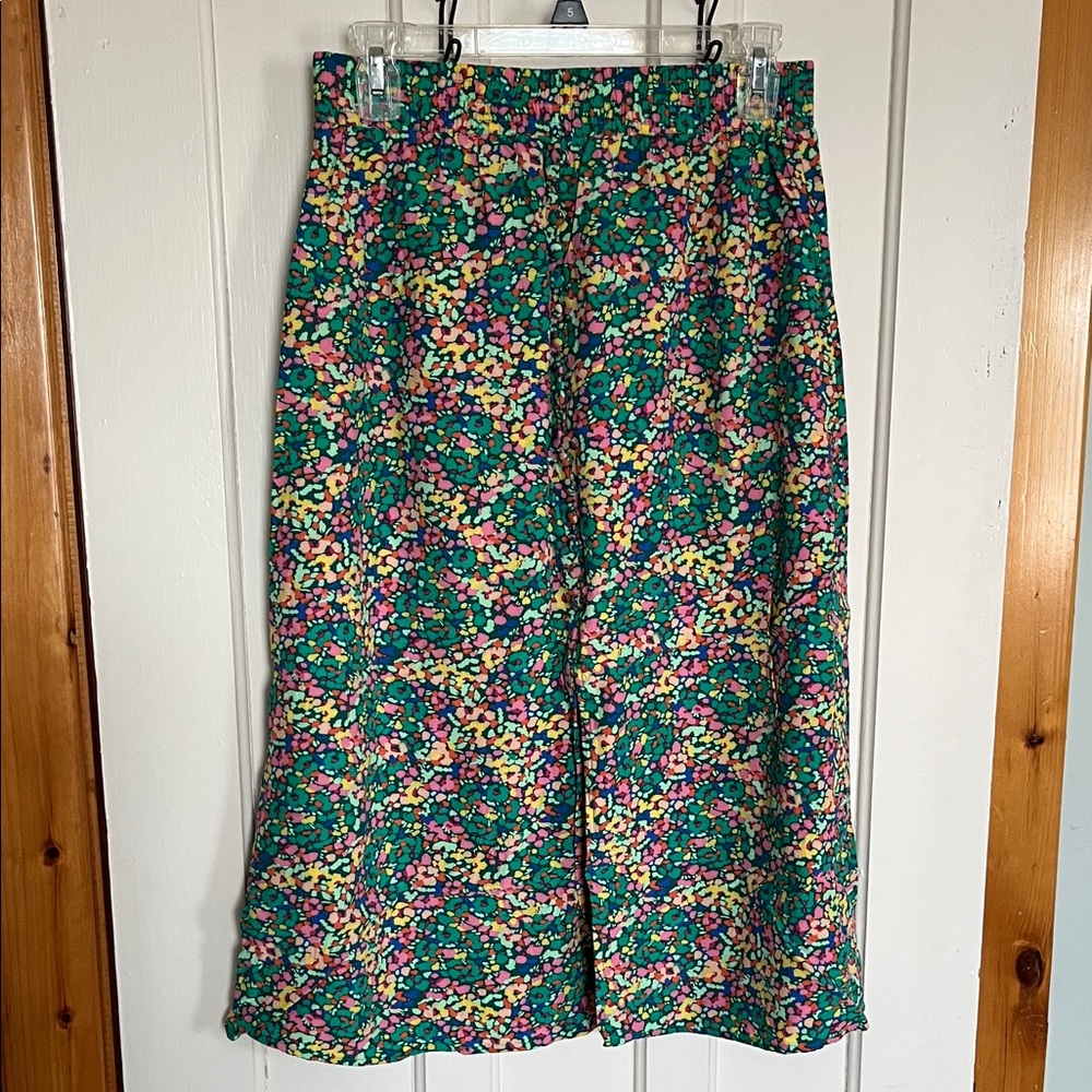 LOFT Floral Midi Skirt